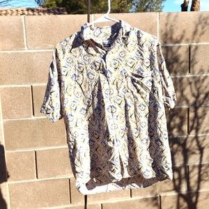 RANDY RIVER BASIC BUTTON UP SHIRT DRESS MEDIUM MENS